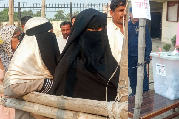 रमजानका समय पनि मतदानमा मुस्लिम महिलाहरुको उत्साहजनक सहभागिता